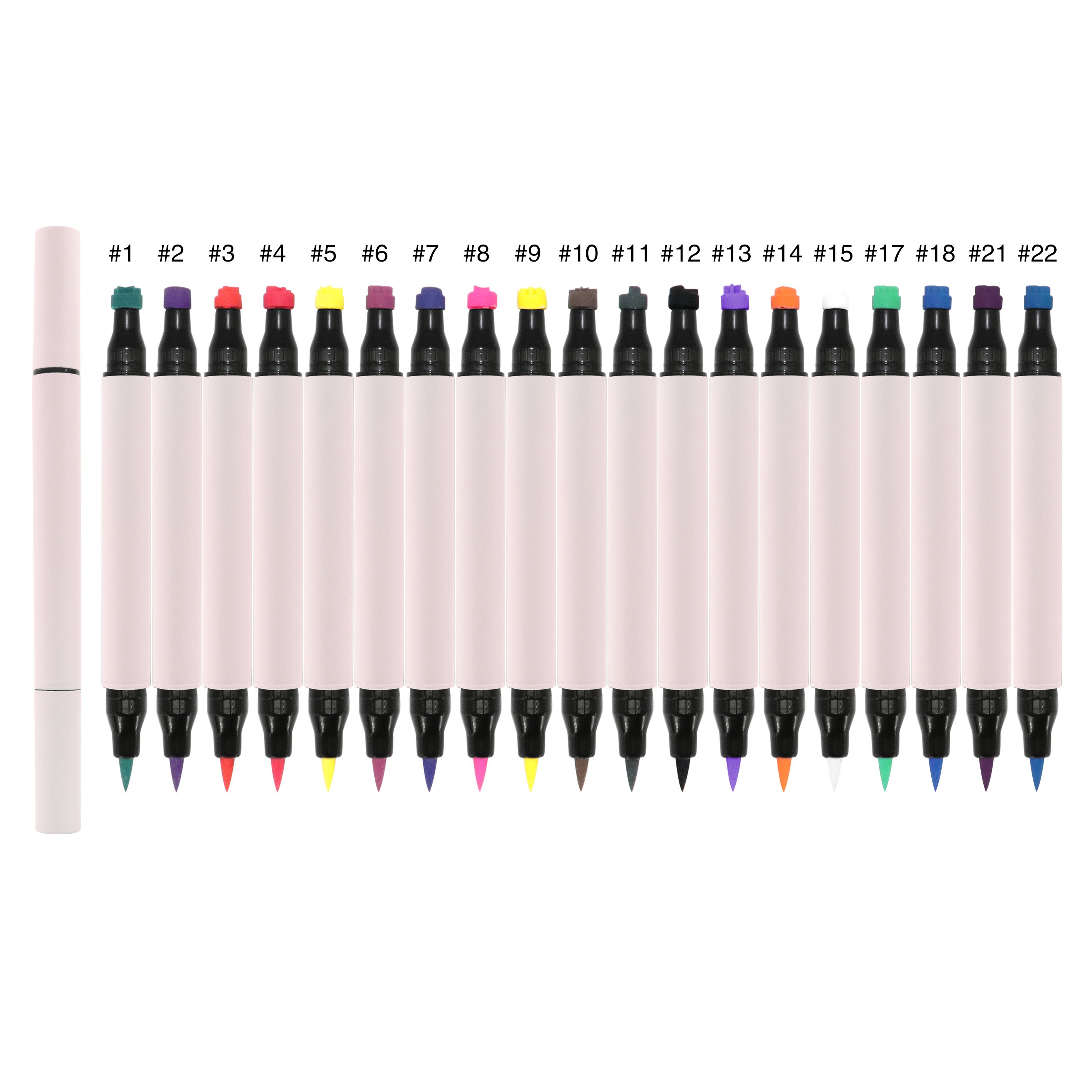 OEM Double-Head Eyeliner Pen Waterproof Winged Eyeliner Stamp Quick Dry Long-Lasting Star EyeLiner with Heart Design for Makeup