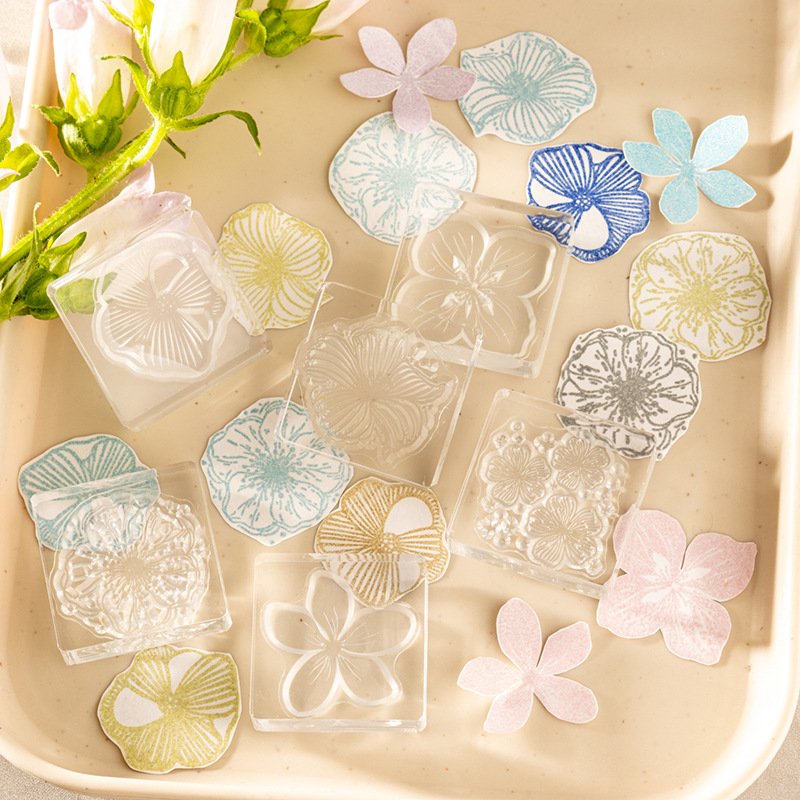 Personalized custom logo cheap fun acrylic stamp acrylic letter stamp for commercial office