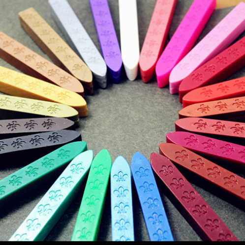 Fire Manuscript Sealing Wax Stamps with Wicks for Candle Use