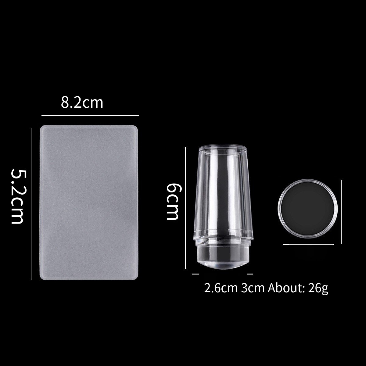 Nail Aid Nail seal French white edge style printing Nail Stamper