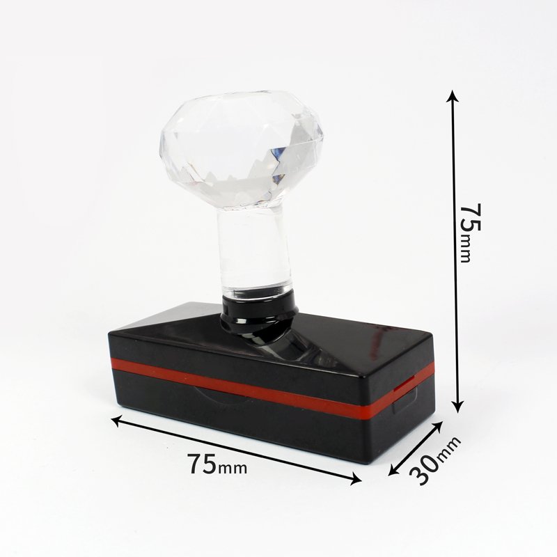 Wholesale High Quality Square Flash Stamp Material Crystal Handle Self-inking Stamp Material