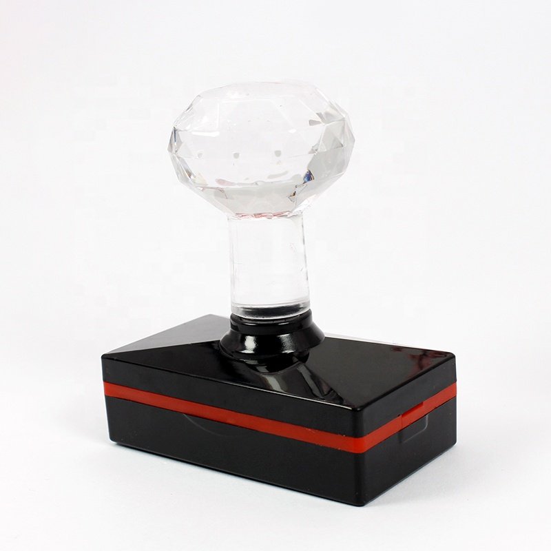 Wholesale High Quality Square Flash Stamp Material Crystal Handle Self-inking Stamp Material