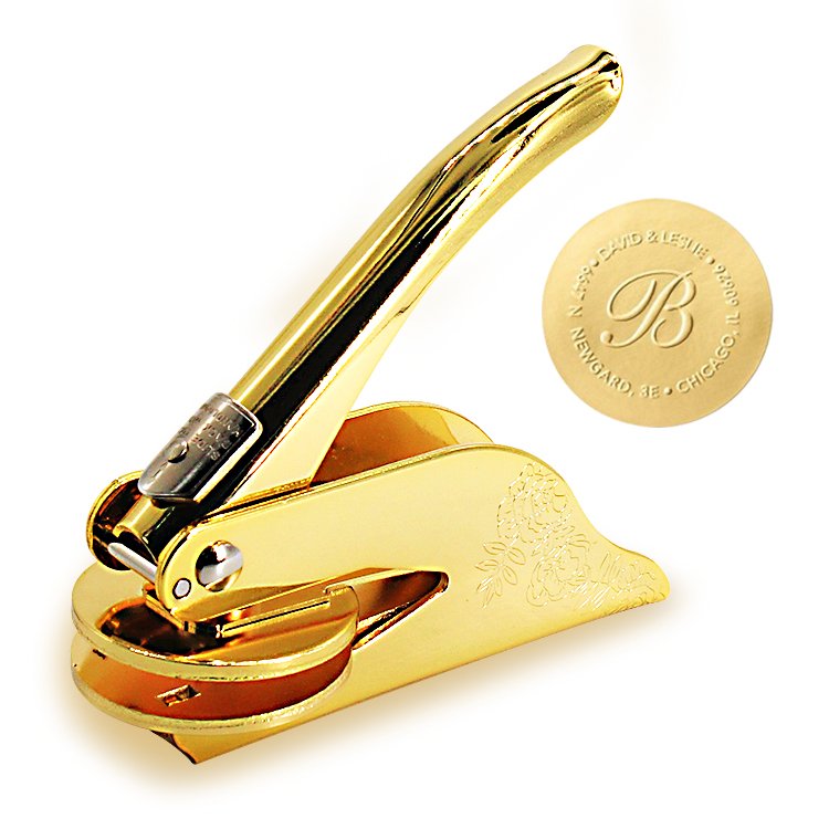 Golden Common Seal Handle Embossing Stamp