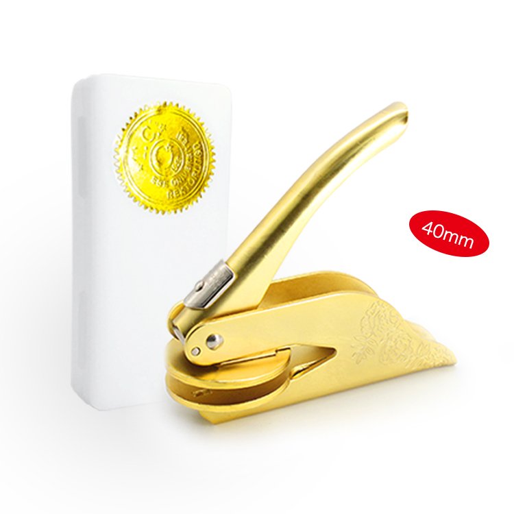 Golden Common Seal Handle Embossing Stamp