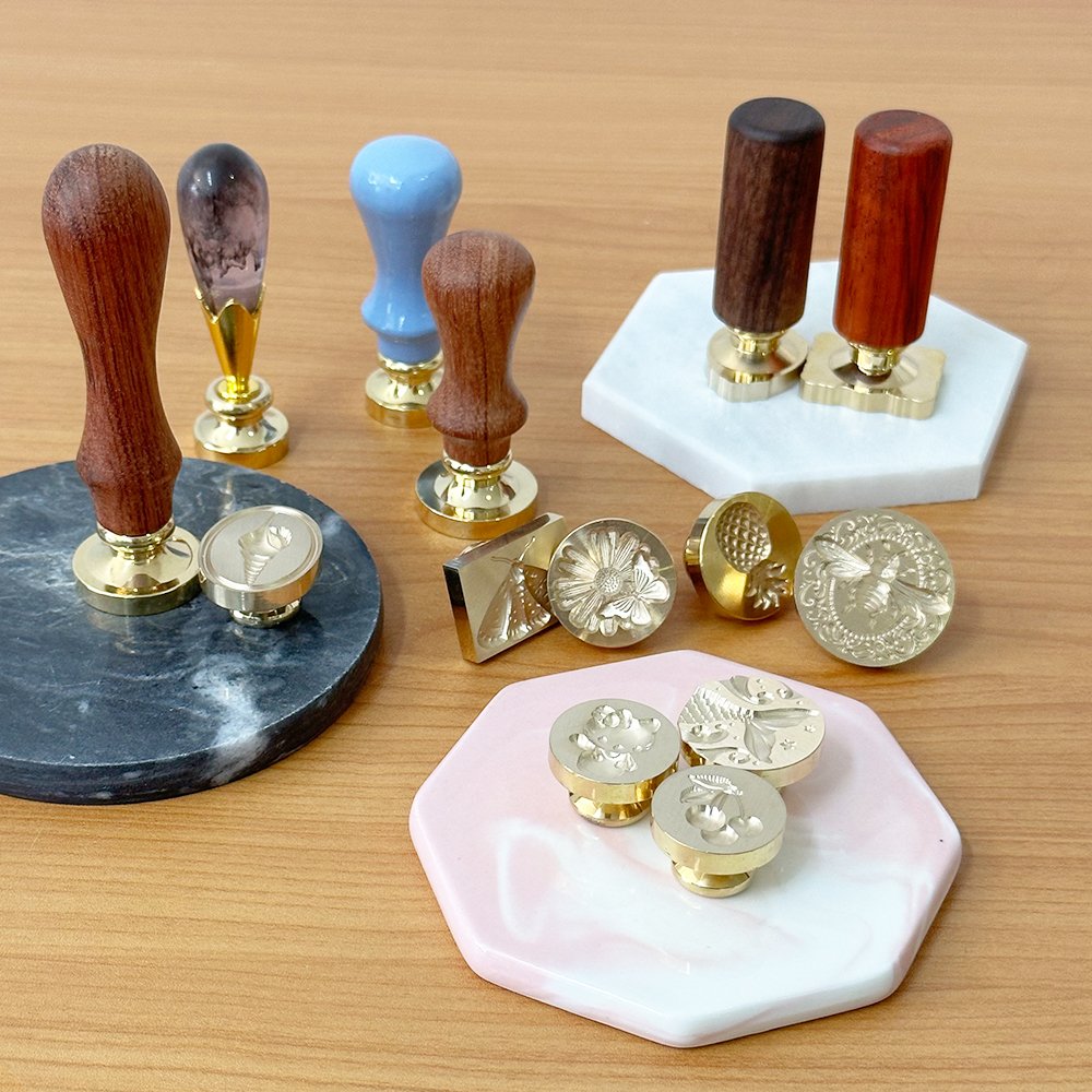 Factory Wax Seal Custom 3D Irregular Round Square Oval Brass Stamp Head Logo Wax Seal Stamp