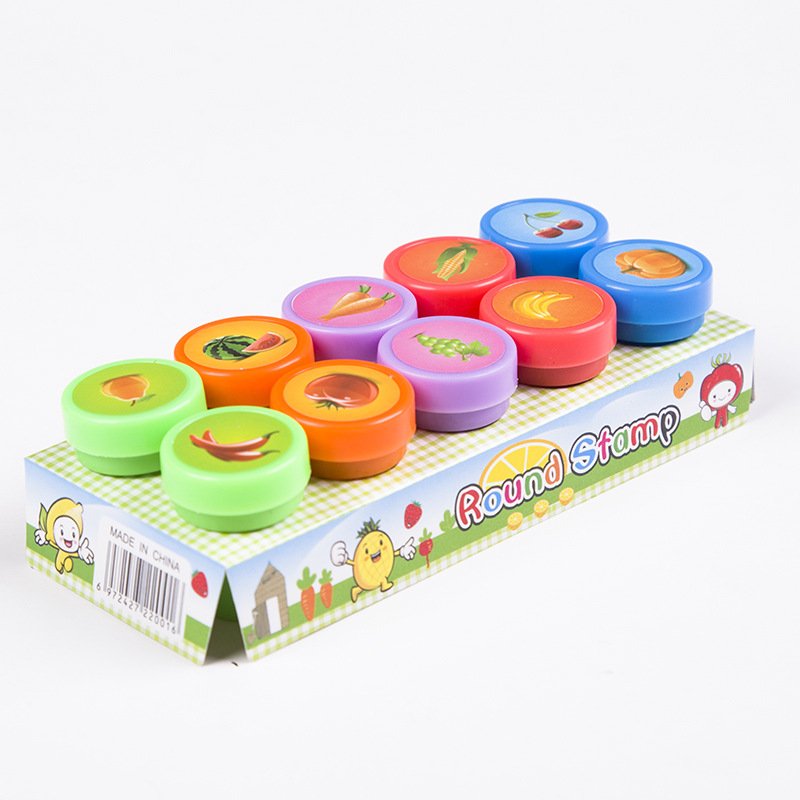 Hot Sale Multi Design Plastic Cartoon Stamp Set for Promotion