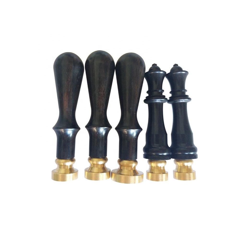 Featured wood handle custom wax stamps blank material muti sizes shape and colors