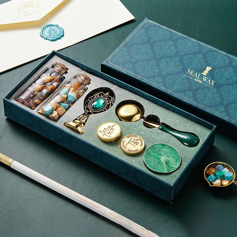 romantic letter wax seal stamp kits with business gift set for birthday Christmas gifts items