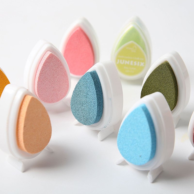40 Colors Tear Drop Ink Pad Stamp DIY Craft Inkpad Home Decor Acid Free Heat Drying Pigment Ink Pads for Rubber Stamp
