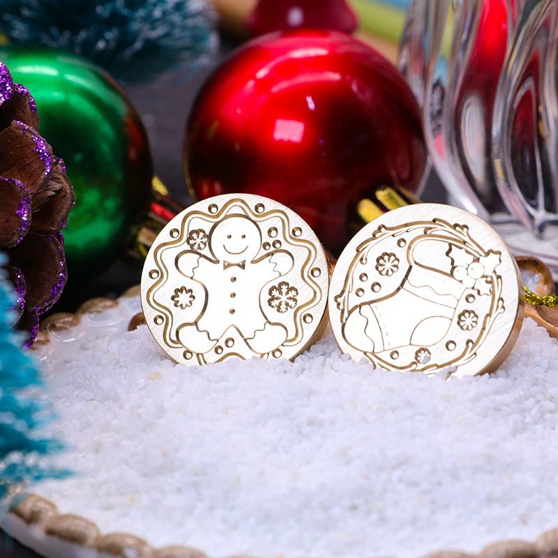 Christmas Brass Stamp Heads Festival Gift Multi Designs Merry Christmas Wax Seal Stamps