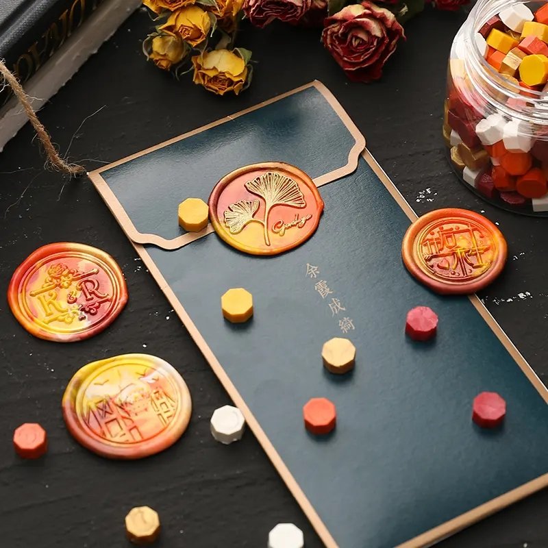 wholesale 68 Colors Custom Stamp Wax Seal Bead Stamp Wax Stamp Set Seal Sealing Wax Beads Stickers Stick