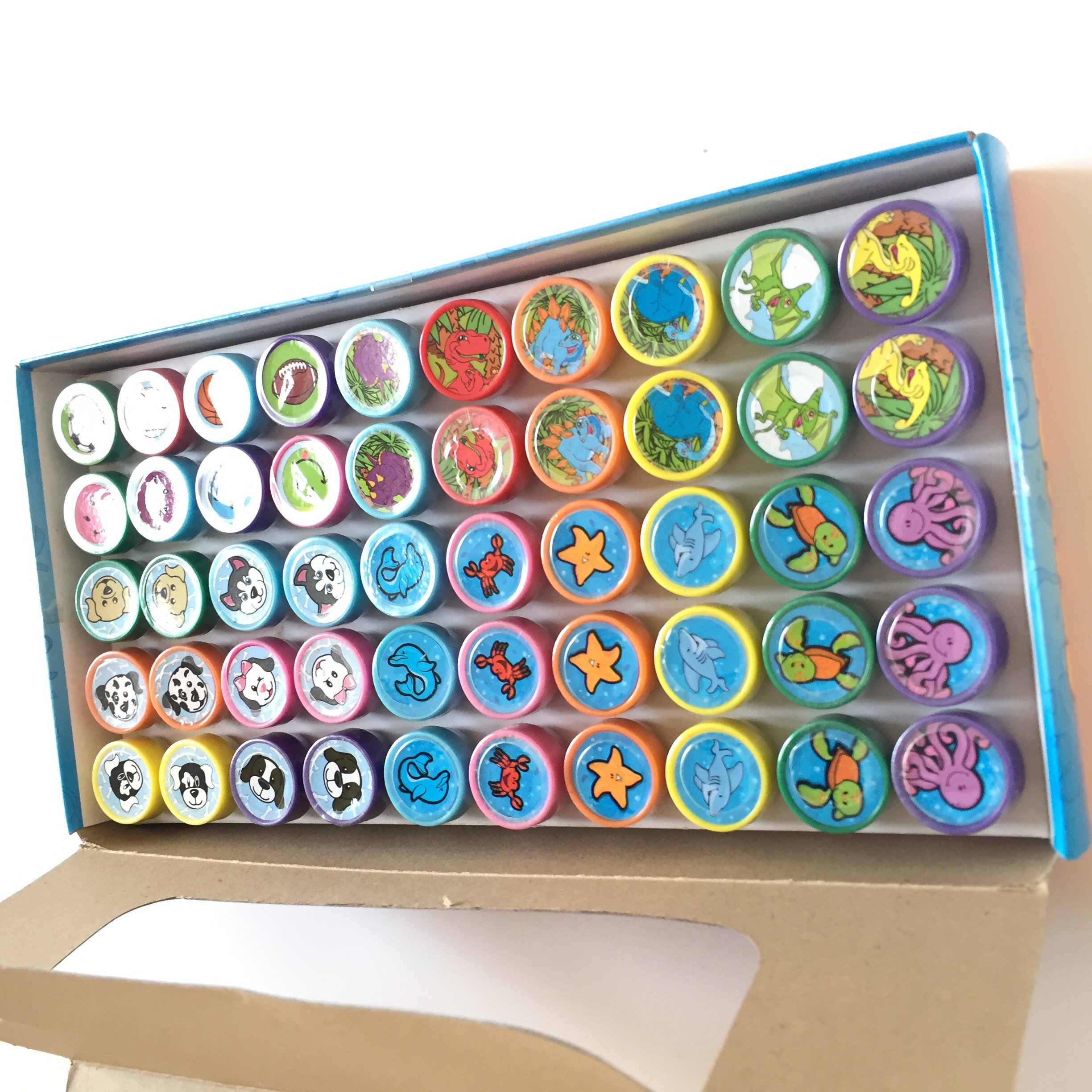 OEM Toys Stamp Set Customized High Quality Kids Toys 50PCS Self-inking Stamp Set Customized Kids Scrapbooking DIY