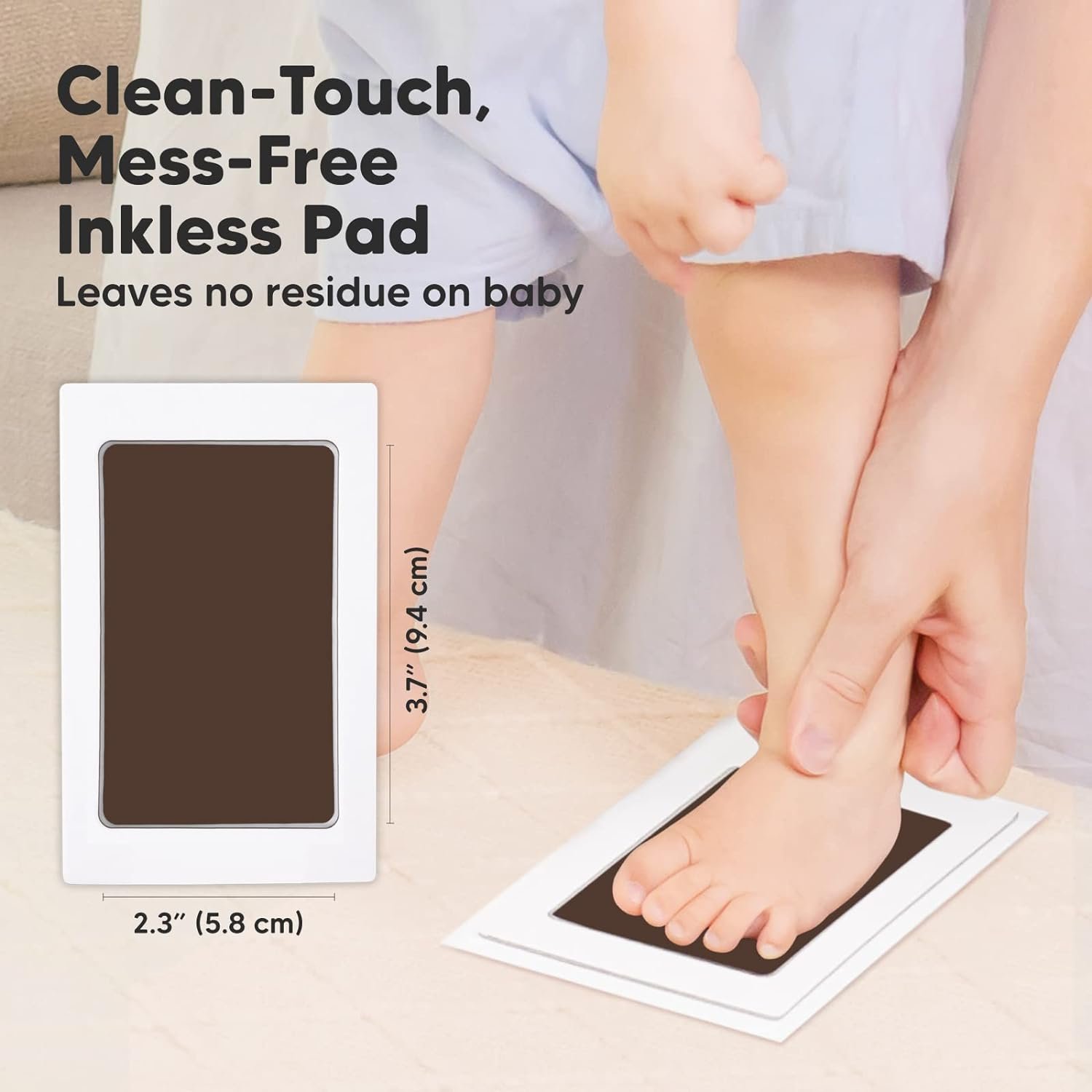 inkless round handprint and foot print ink kit for baby photo frame or memory book