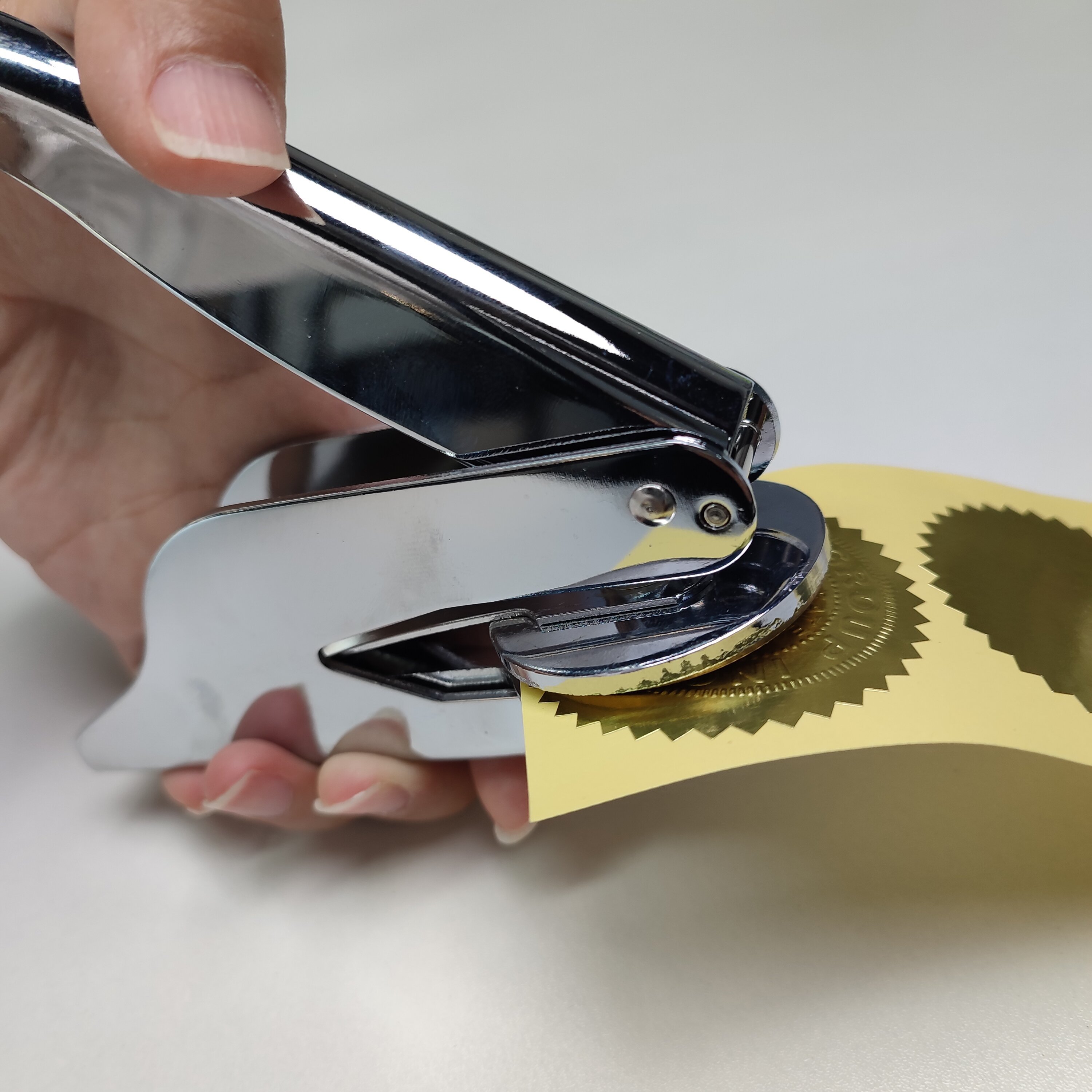 Custom Metal Personal Embossing Seal Large Office Use Electric Plate Stamp Maker Embossing Stamp Embosser Stamp