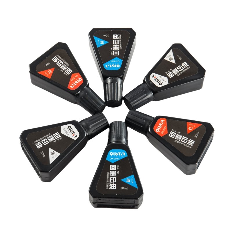 Hot Sale Oem Color Stamp Pad Ink Self Inking Stamp Ink Refill For Office Use Bottle Packing