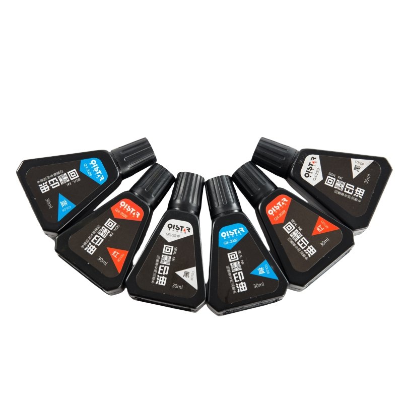 Hot Sale Oem Color Stamp Pad Ink Self Inking Stamp Ink Refill For Office Use Bottle Packing