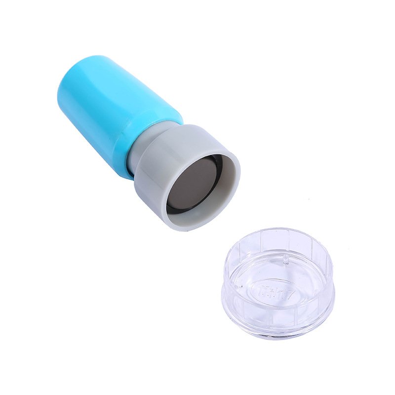 Hot sale pocket teacher flash stamp cartoon round pre inked round colorful ink stamp toy
