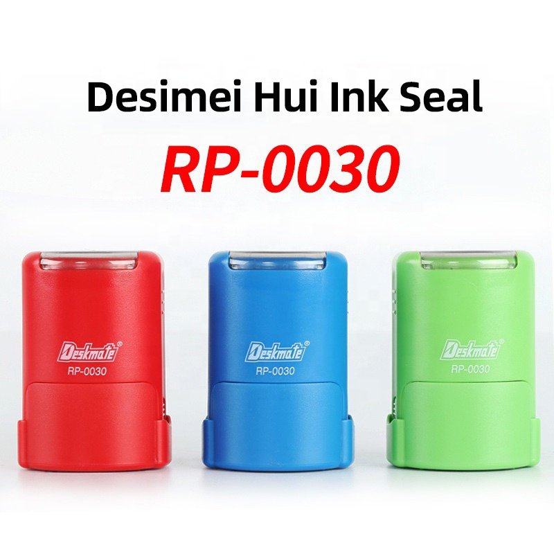 Multi-Color Exquisite Self-Inking RP30 Self ink seal Stamp for Office DIY Scrapbooking-Made of Plastic and Rubber