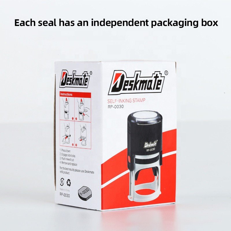 Multi-Color Exquisite Self-Inking RP30 Self ink seal Stamp for Office DIY Scrapbooking-Made of Plastic and Rubber