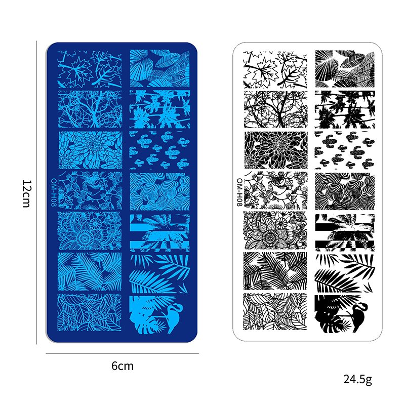 Nail Art Templates Stamping Plate Design Flower leaf Butterfly Christmas Lace Stamp Templates Plates Image Manicure Accessories