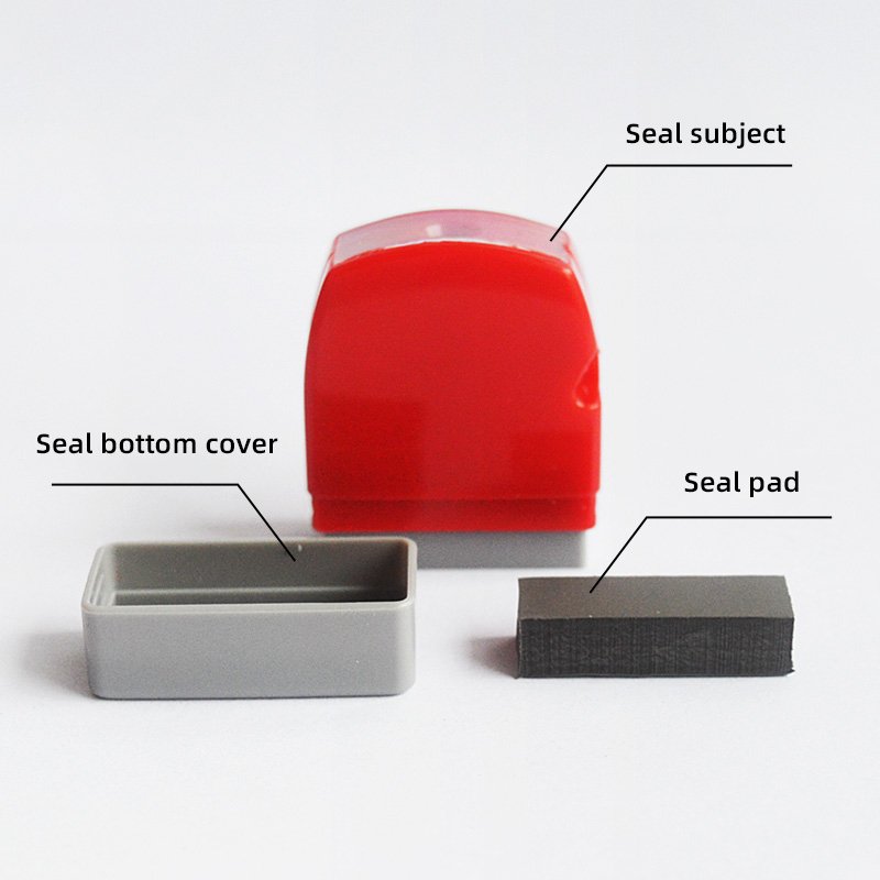 HA1027 Self-Inking Stamp Circular Imprint Plastic Ink Pad for Office Use