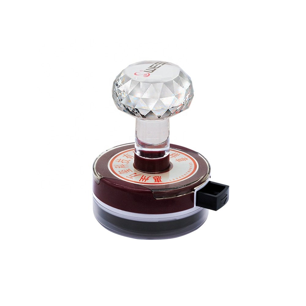 Popular Customized Pre inked Stamps With Crystal Handle