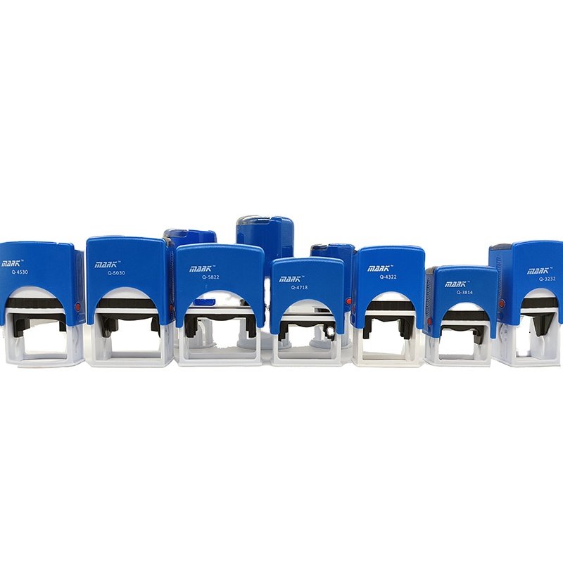 Different Sizes Blue Custom Stamp Logo Personalized Stamp Office Tampon Self-inking Stamp