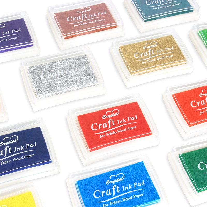 Craft Ink Pad Stamps Partner Finger Ink Pads for Kids, DIY for Rubber Stamps, Paper, Scrapbooking, Wood Fabric