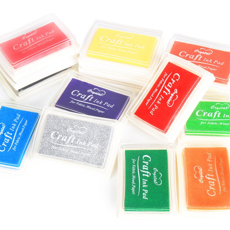 Craft Ink Pad Stamps Partner Finger Ink Pads for Kids, DIY for Rubber Stamps, Paper, Scrapbooking, Wood Fabric