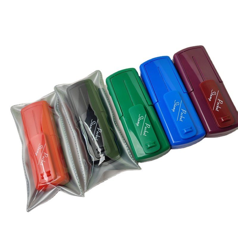 High Quality Kojoy 38*14mm 47*18mm Portable Self Inking Pocket Stamps