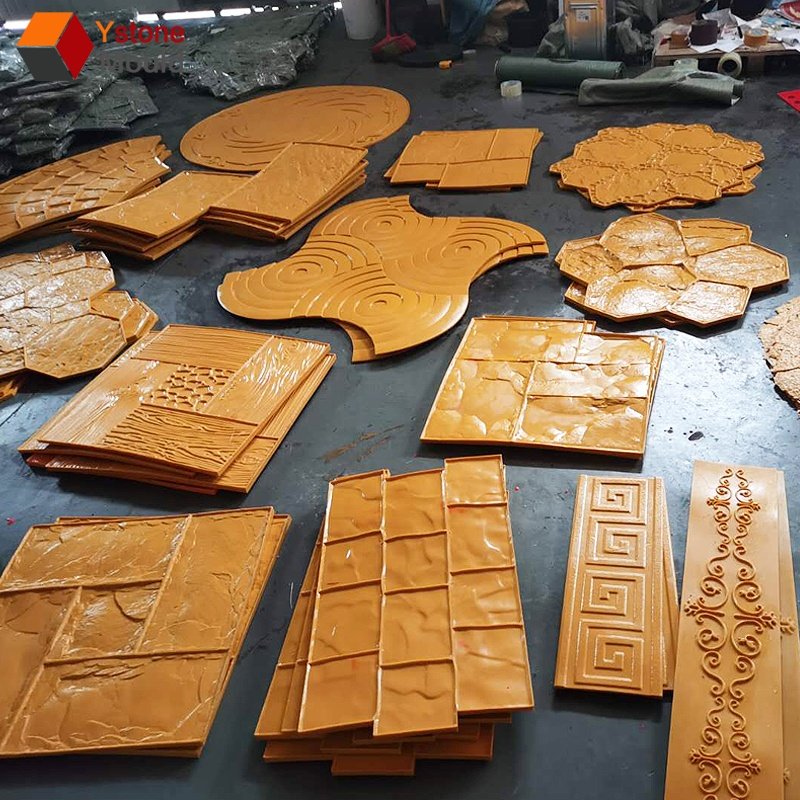 manufacturer wholesale wood texture concrete cement rubber stamp imprints