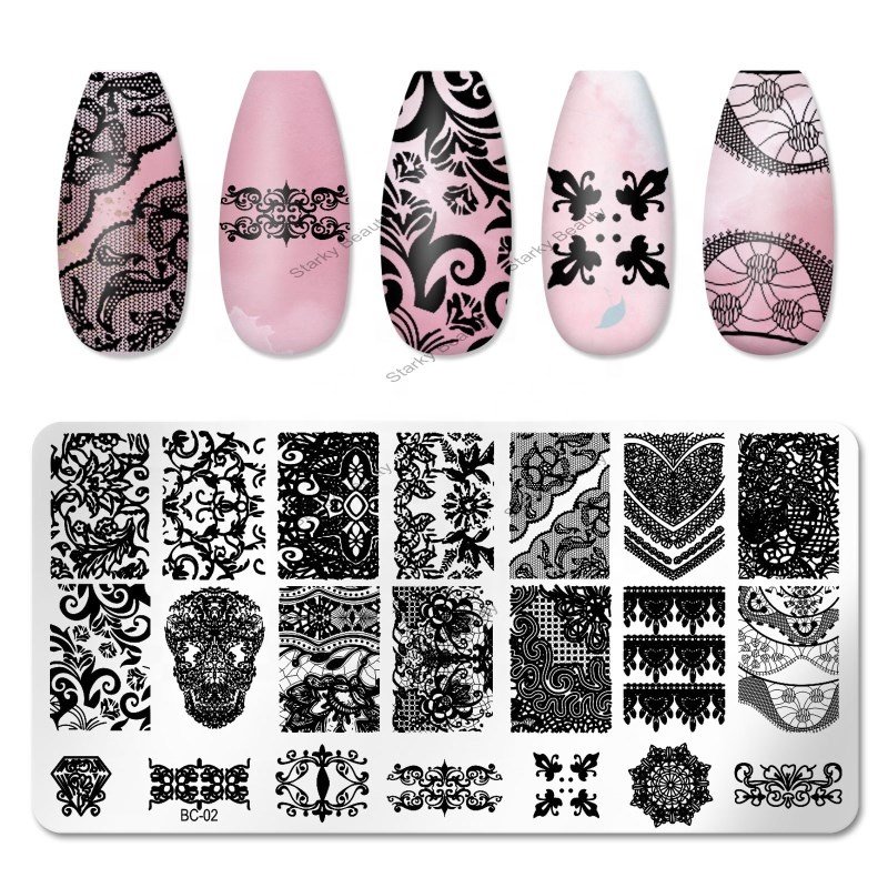 2024 DIY Lace nail plate printing template nail decoration printing mold