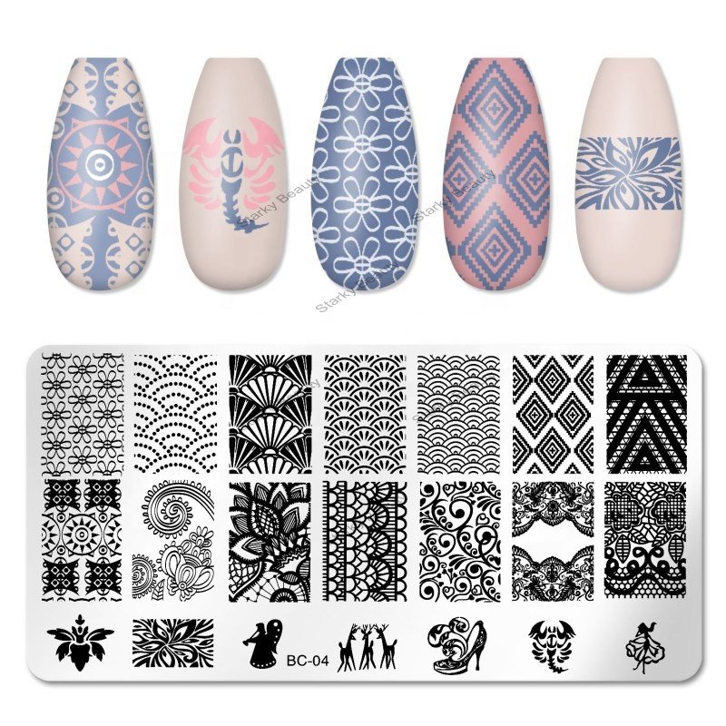 2024 DIY Lace nail plate printing template nail decoration printing mold
