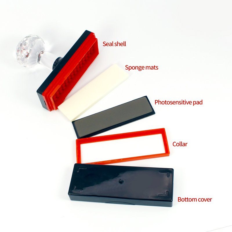 Business Stamp Photosensitive Ink Flash Foam Stamp Office Black Plastic Office Rectangle Office Stamp