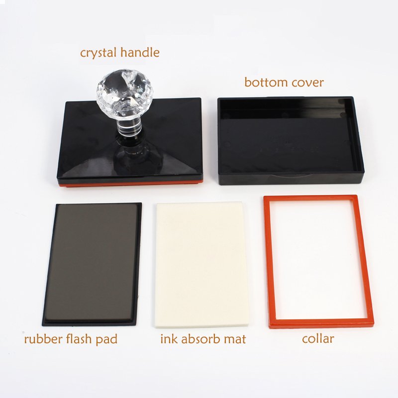 Business Stamp Photosensitive Ink Flash Foam Stamp Office Black Plastic Office Rectangle Office Stamp