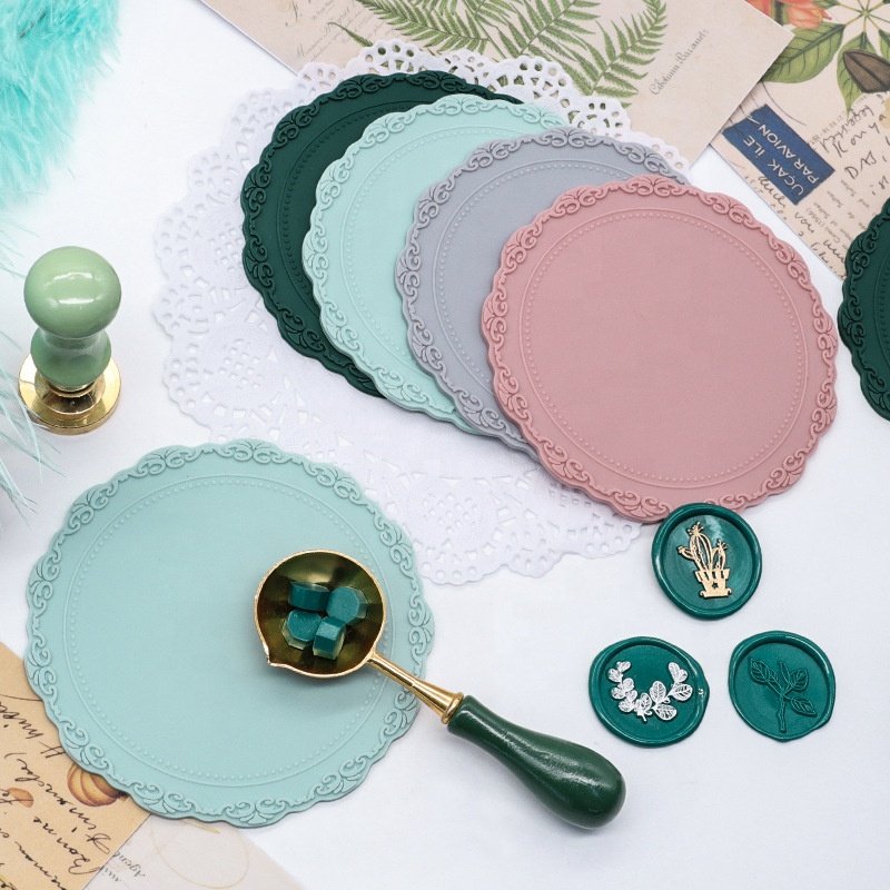 Wax Seal Silicone Pad, Silicone Wax Seal Stamps ,Demold board Sealing Beads Pads work with Double Sided Adhesives