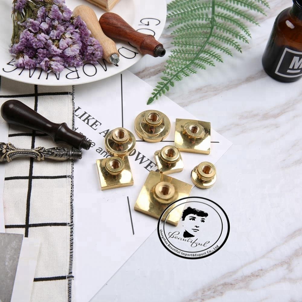 DIY Customized Engraving Logo wax seal stamp Round Brass Head for wedding