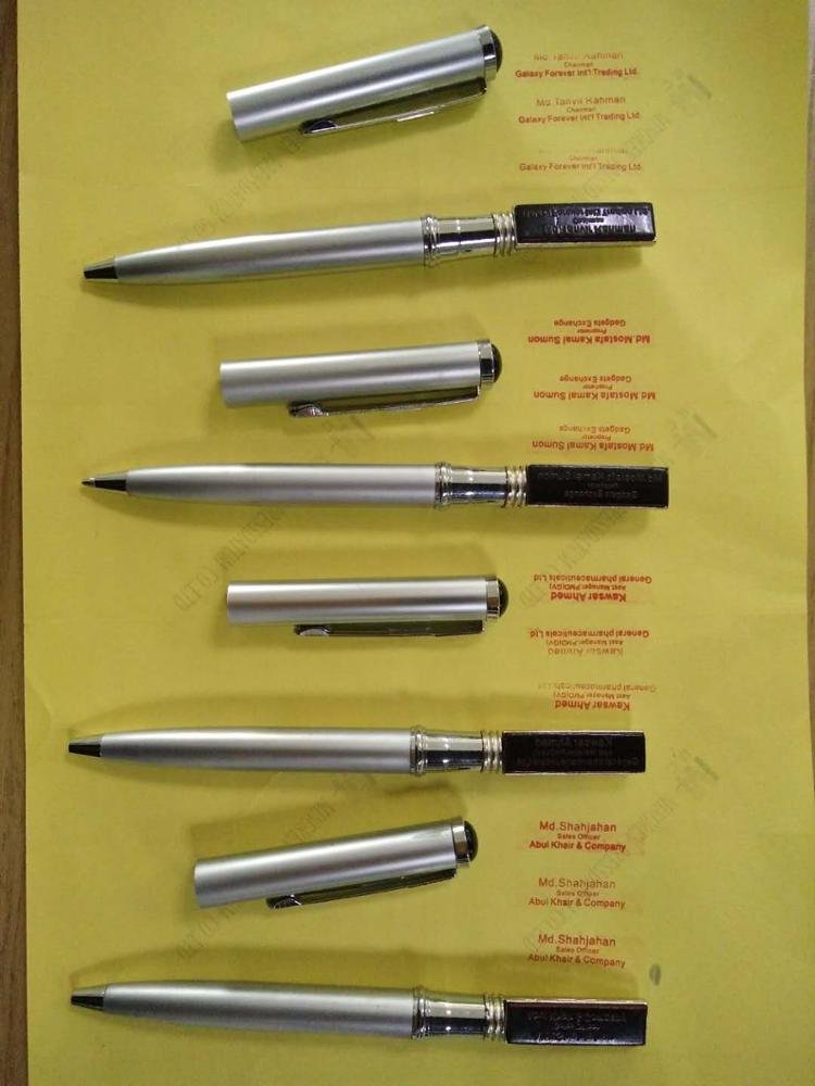 Office Custom Personalizable Signature Stamp Pen Corporate VIP Gift Photosensitive Seal Pad Foam Free Self inking Pen Stamp