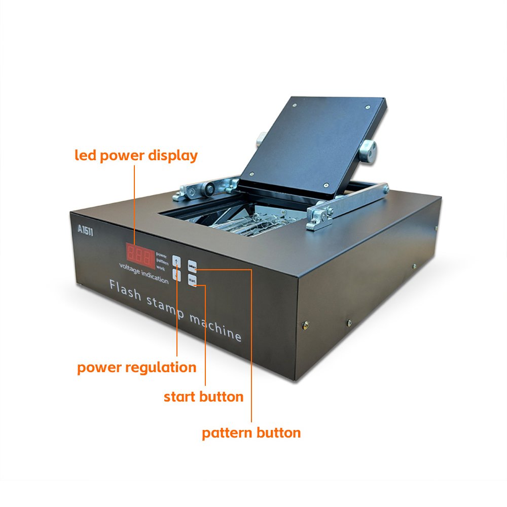 Custom name stamp machine Big size working area 120*150mm flash stamp making machine