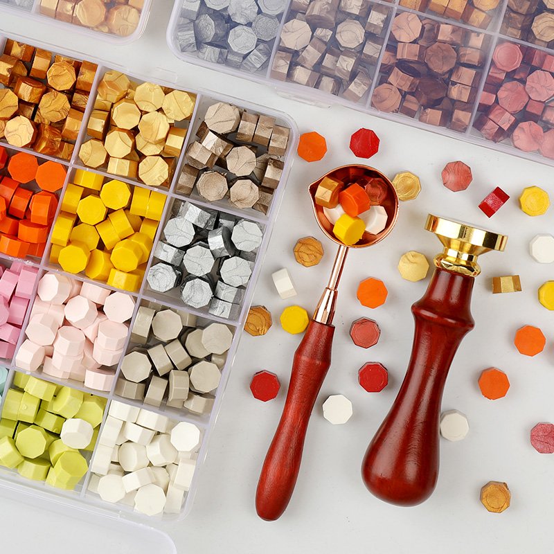 24 color boxed sealed wax, fire paint seal, wax bead invitation, envelope sealing wax manufacturer wholesale