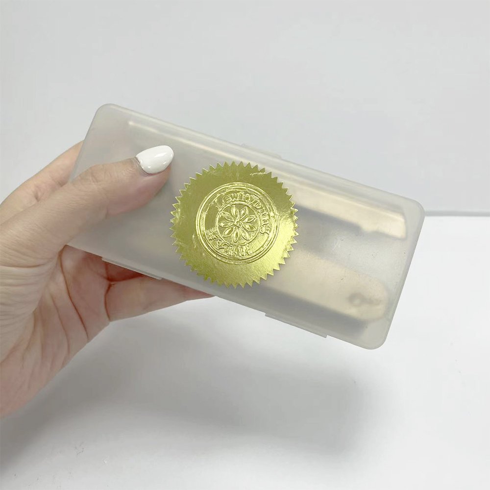 DIY Logo Adhesive 3D Emboss stickers Gold/Silver Foil Stamp Metallic Metal Gold Embossed label stickers for packaging