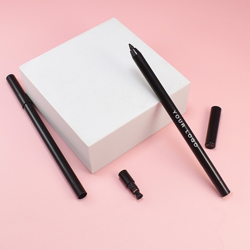 Private Label Wholesale price black glue eyeliner pencil waterproof vegan eyeliner Stamp with sharpener
