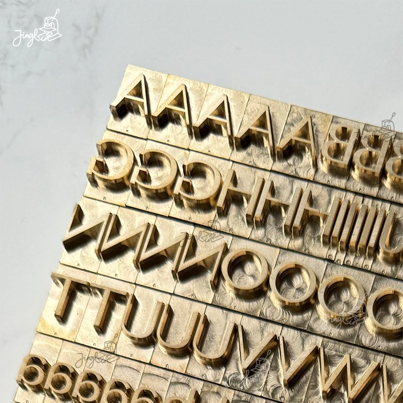 Leather Stamp Letters Custom Brass Stamping Flexible Alphabet Mold Stamping Tools for Hot Foil Stamping Machine