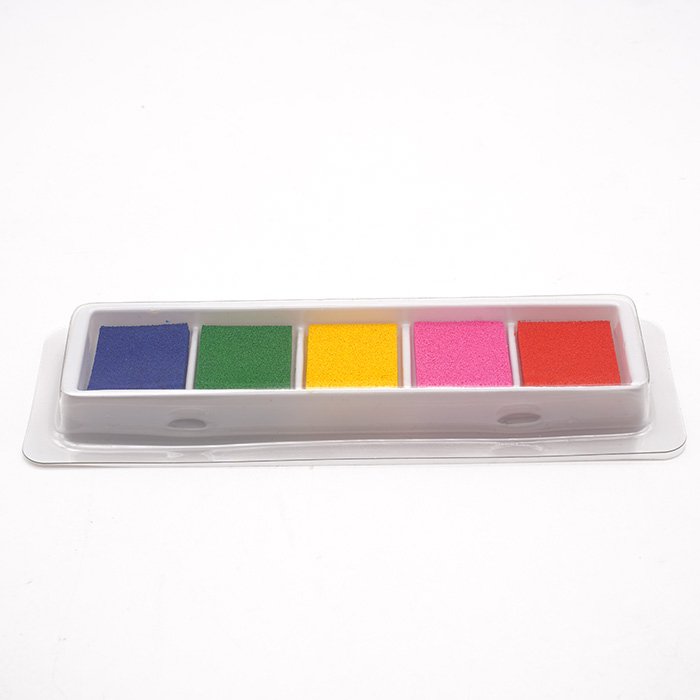 Hot sale ink toy stamp pad 5-colors fingerprint ink square stamp diy ink pad for children's toy 175