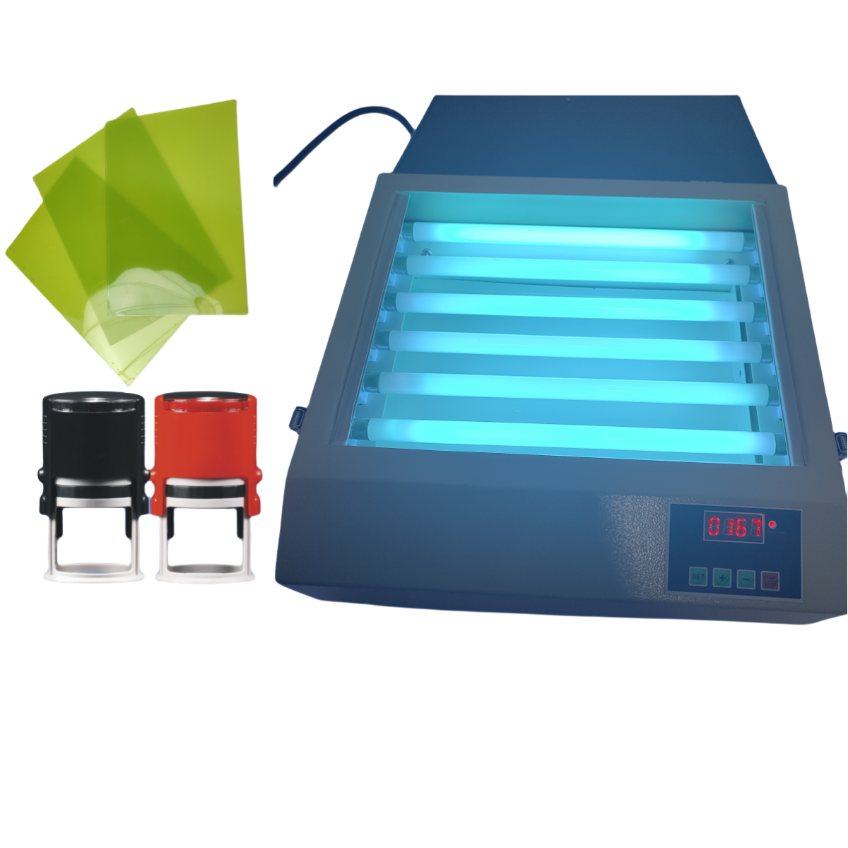 Self Inking Rubber Stamp Machine Resin Drawer Making Photopolymer Plate Polymer Stamp Making UV Exposure Machine