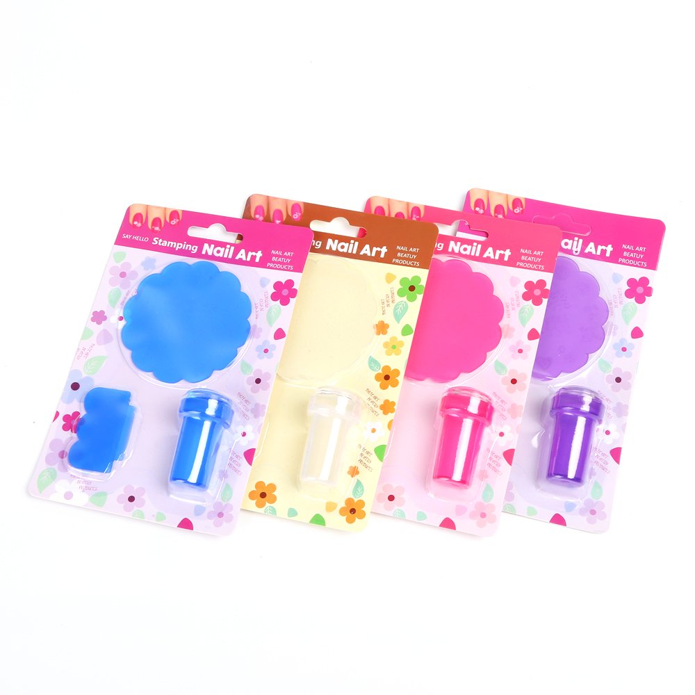 Professional 7cm Silicone Nail Art Stamper French Manicure Plate Stamp Kit for DIY Decoration Handmade by Manufacturer