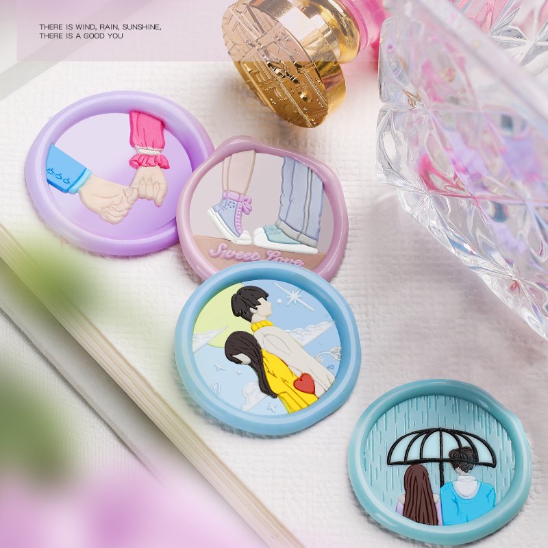 Intimate Handbook Series Stamp Solid Brass Stamp, Embossed Stamp, Wax Bead, Metal Head Festival Gift, Manufacturer Wholesale