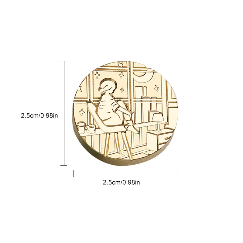 Intimate Handbook Series Stamp Solid Brass Stamp, Embossed Stamp, Wax Bead, Metal Head Festival Gift, Manufacturer Wholesale
