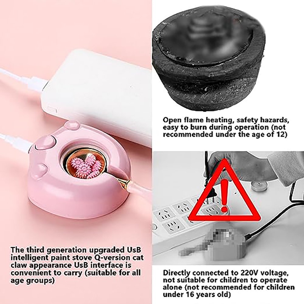 Retro Electric Wax Seal Warmer with Large Flat Bottom Spoon Quick Heating Sealing Wax Tab Stove Melting Glue DIY Craft