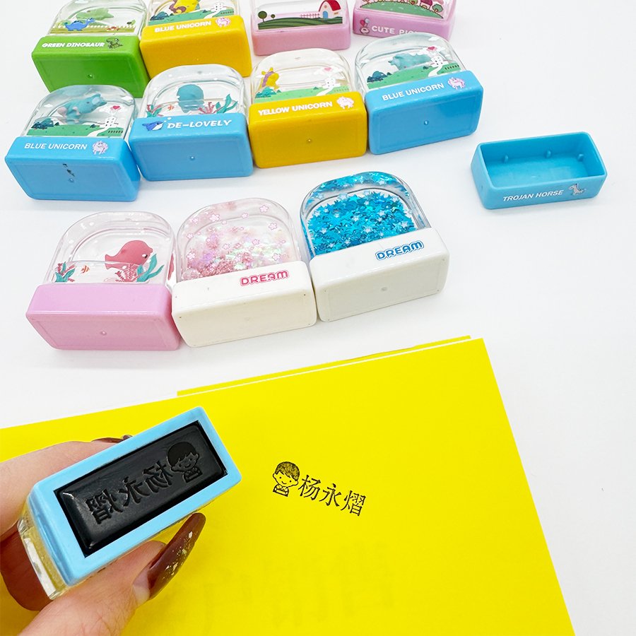 Block printing textile floral fabric stamp kit water stamp logo clothing kids name stamp